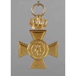 Oldenburger Haus- und Verdienstorden (Replik)Ehrenkreuz 1. Klasse mit Krone, Silber vergoldet,