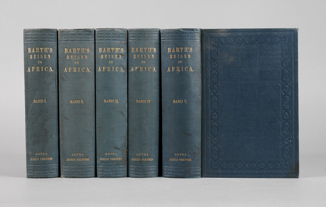Reisen und Entdeckungenin Nord- und Central-Afrika in den Jahren 1849 bis 1855 von Heinrich Barth.