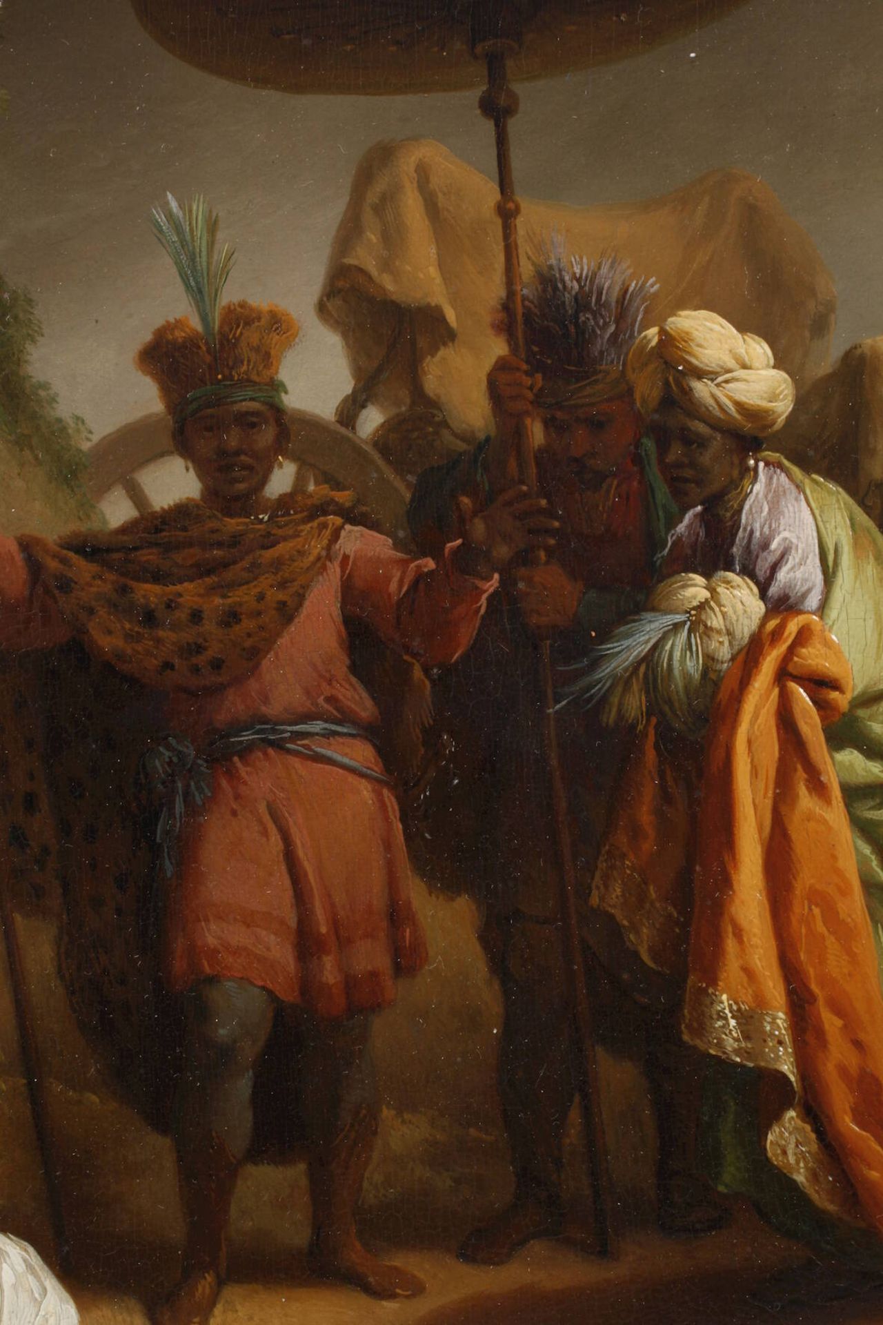 Prof. Christian Dietricy, "Die Taufe des Eunuchen"afrikanische Szene mit Einheimischen in - Image 5 of 11