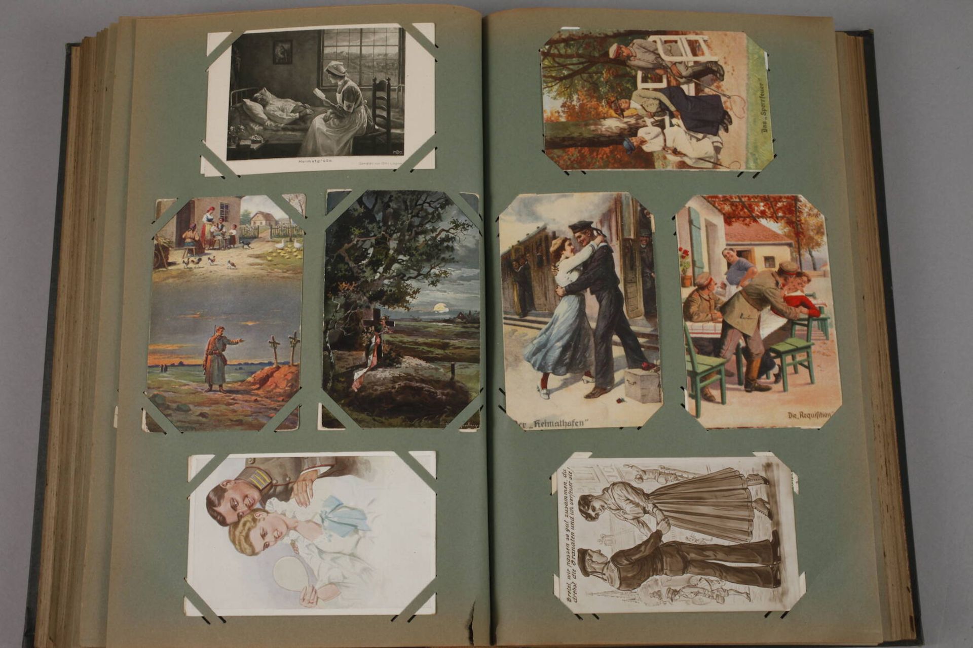 Ansichtskartenalbum 1. Weltkriegca. 430 Motiv- und Propagandapostkarten, in passendem Album der - Image 8 of 10