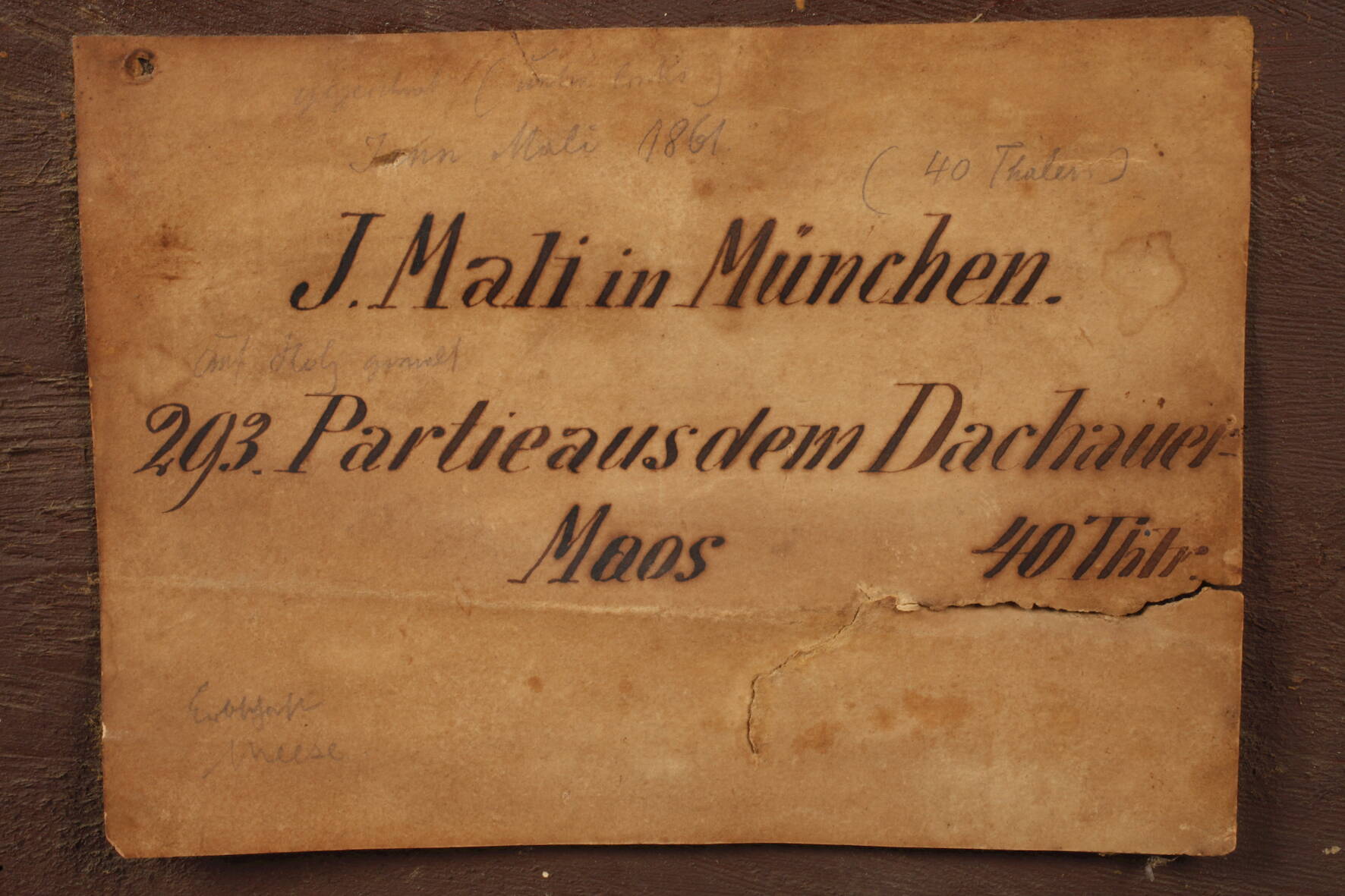 Johann Jan Cornelius Mali, Aus dem Dachauer Moorvon Bäumen und Buschwerk umgebener stiller See, - Image 4 of 4