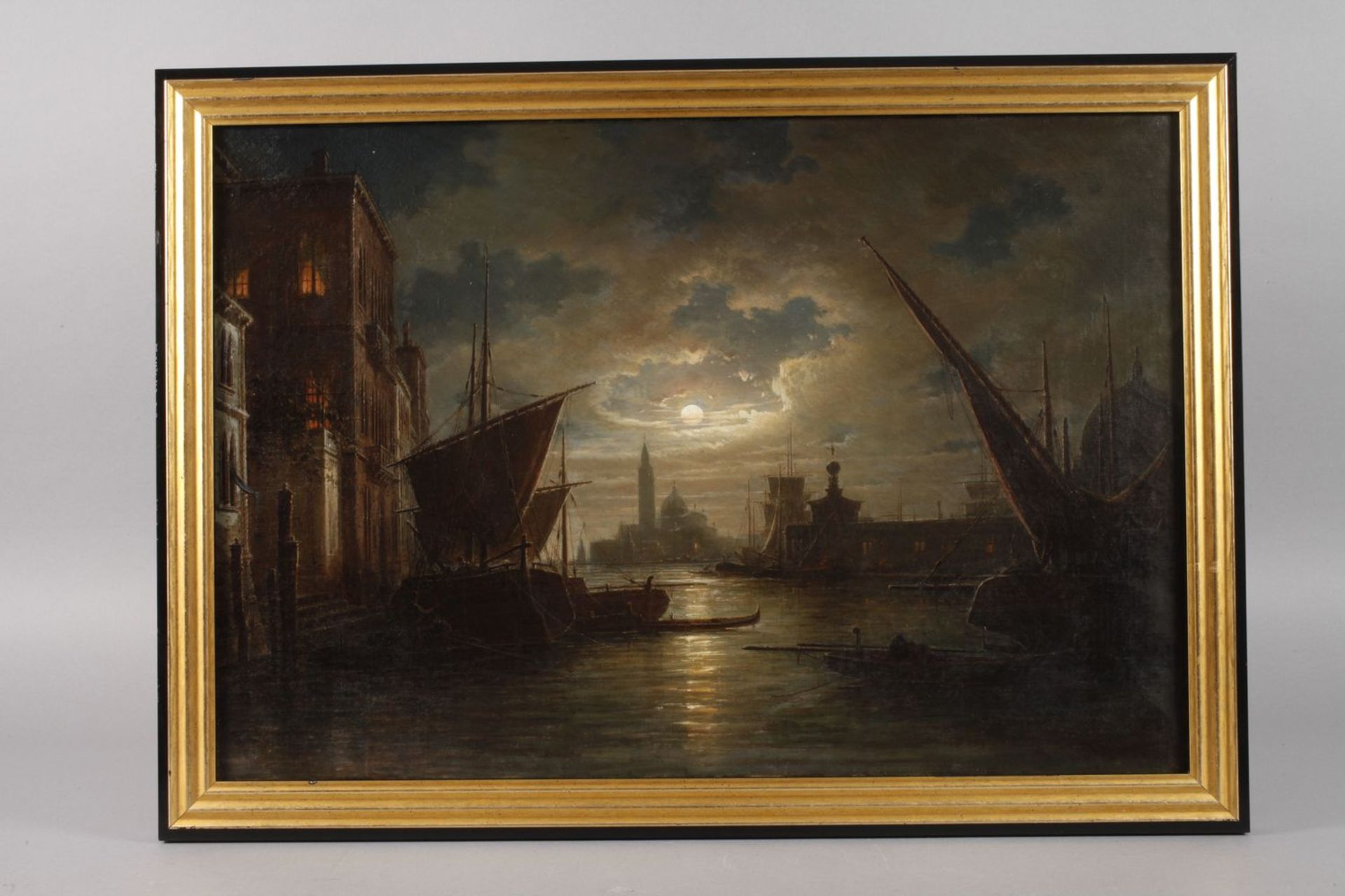 Ludwig Mecklenburg, Mondnacht in VenedigNocturne am Canal Grande, der seit dem Barock vornehmlich in