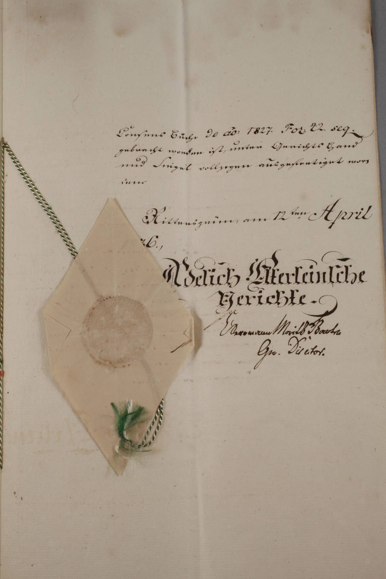 Zwei Dokumente 19. Jh. ErzgebirgeHypothekenbrief für Herrn Lohgerbermeister Gotthelf Friedrich Meyer - Image 6 of 6