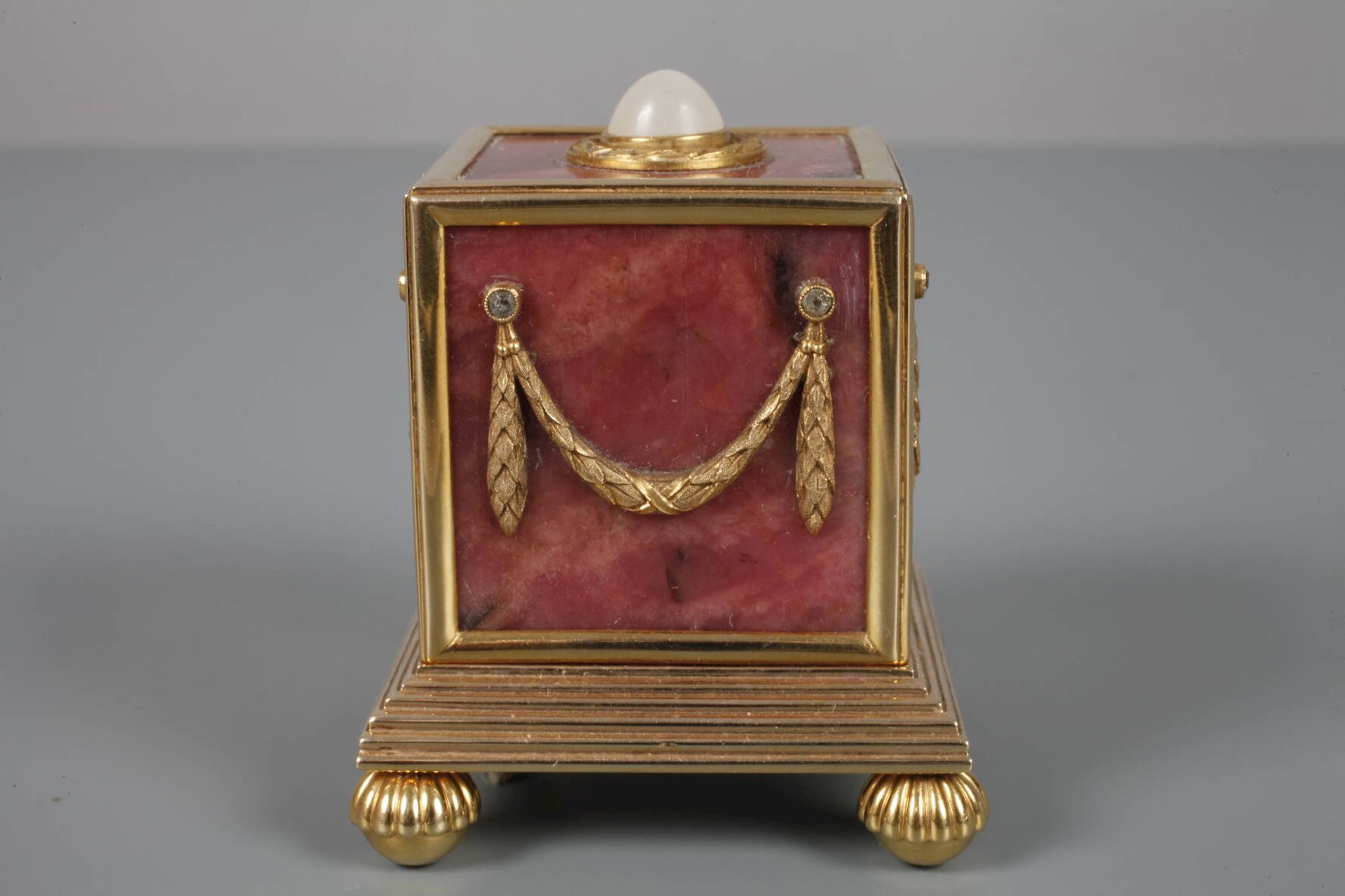 Tischklingel Goldwohl Fabergé, um 1910, am Boden eine sehr undeutliche winzige Punze, eventuell - Image 5 of 7