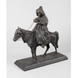 Artemi Ober, reitender Kirgiserussischer Bildhauer (1843-1917), signiert und datiert 1872, Eisenguss