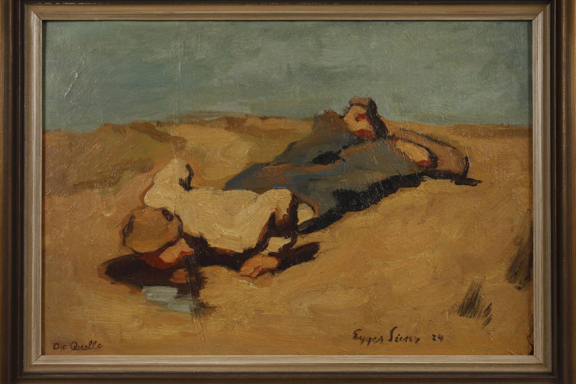 Prof. Dr. h.c. Albin Egger-Lienz, “Die Quelle"Darstellung eines ärmlich gekleideten Tiroler Bauern - Bild 3 aus 11