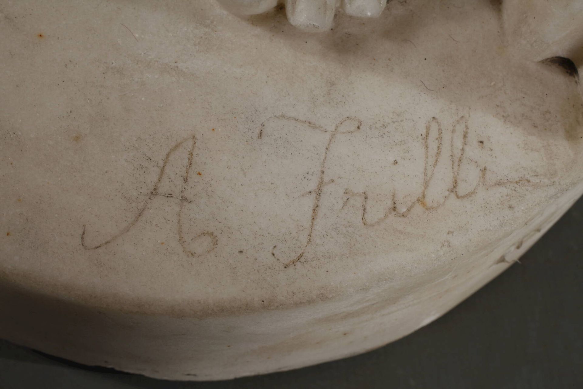Antonio Frilli, Pandora mit Büchse2. Hälfte 19. Jh., signiert A. Frilli, Marmor, ausdrucksstark - Image 3 of 8