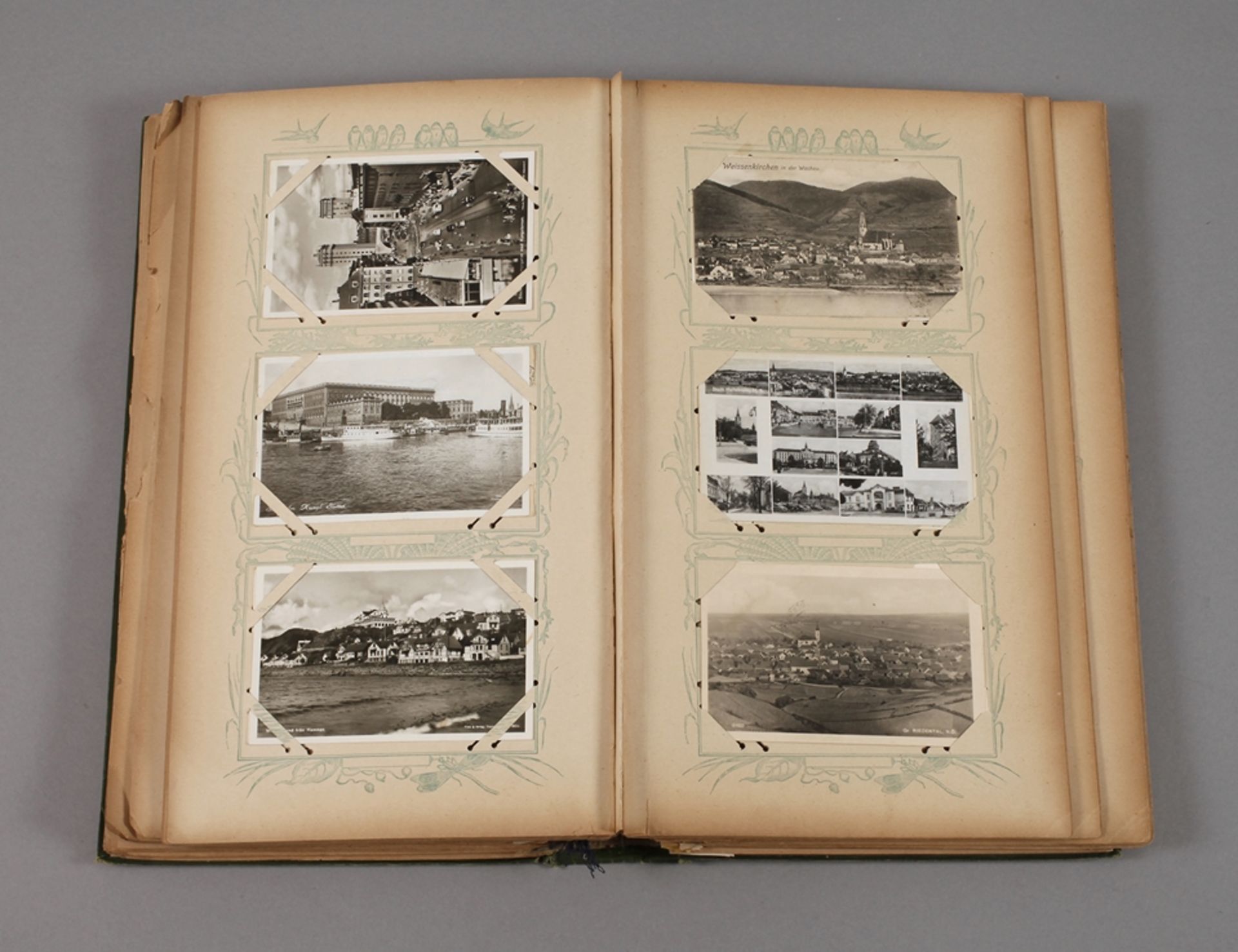 Ansichtskartenalbum Europavor 1945, ca. 420 topographische Ansichtskarten, viel Italien, auch