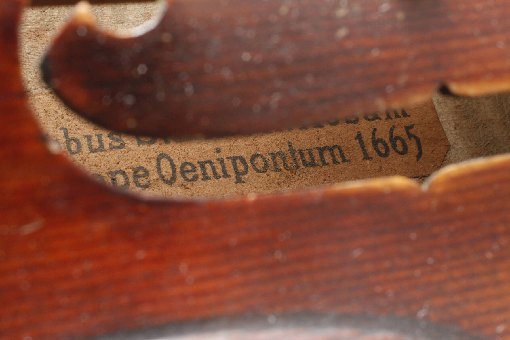 Violine im Etui1930er Jahre, innen mit Modellzettel bezeichnet Jacobus Stainer in Absam 1665, - Image 8 of 9