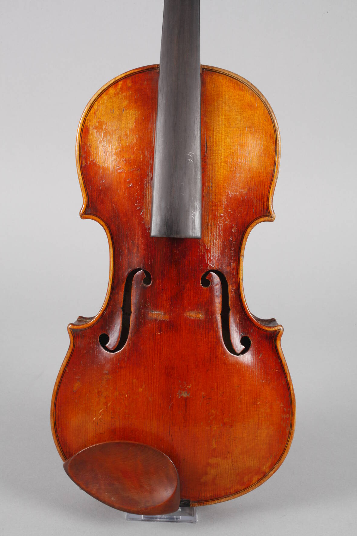 Violineauf Klebezettel gemarkt und datiert Luigi Fabius Venezia 1861, ungeteilter Wurzelholzboden in - Image 2 of 8