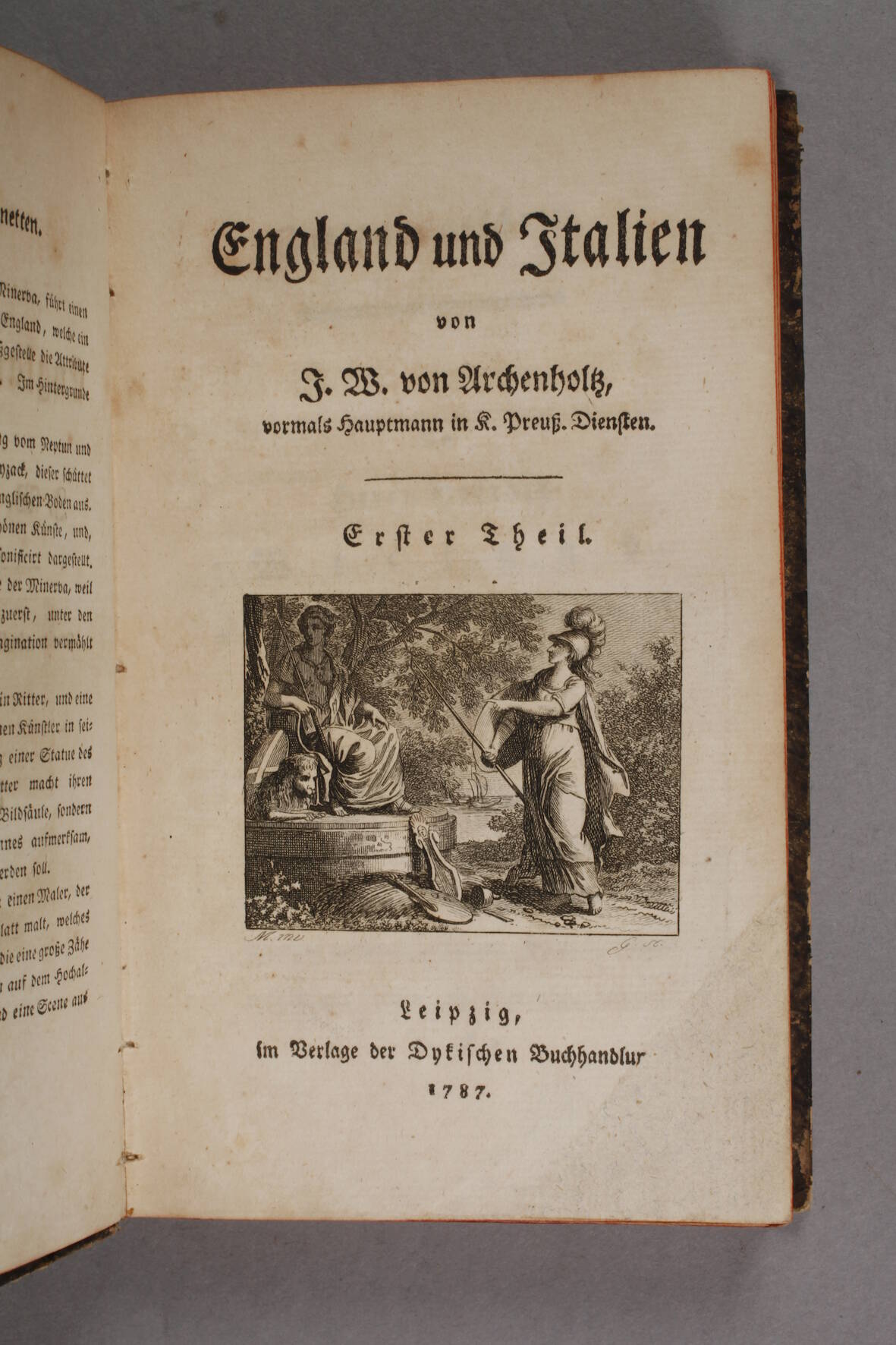 England und Italienvon J. W. Archenholtz, 5 Teile, 2. Aufl., Leipzig im Verlag der Dykischen - Image 2 of 4