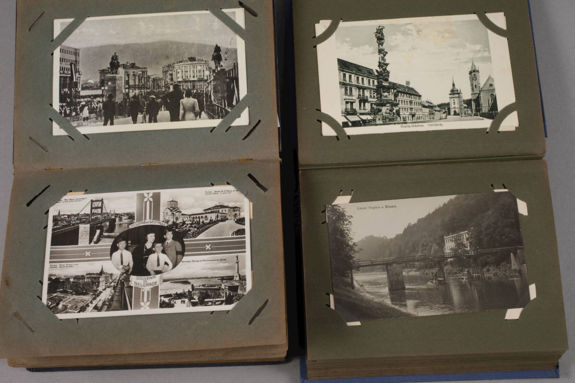 Paar Ansichtskartenalbenvor 1945, ca. 175 vorwiegend topographische Ansichtskarten ehemalige - Image 2 of 7