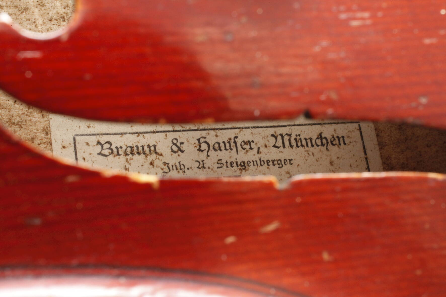 Violineum 1920, innen auf Klebezettel bez. Braun & Hauser München Saiteninstrumente, ungeteilter, - Image 7 of 7