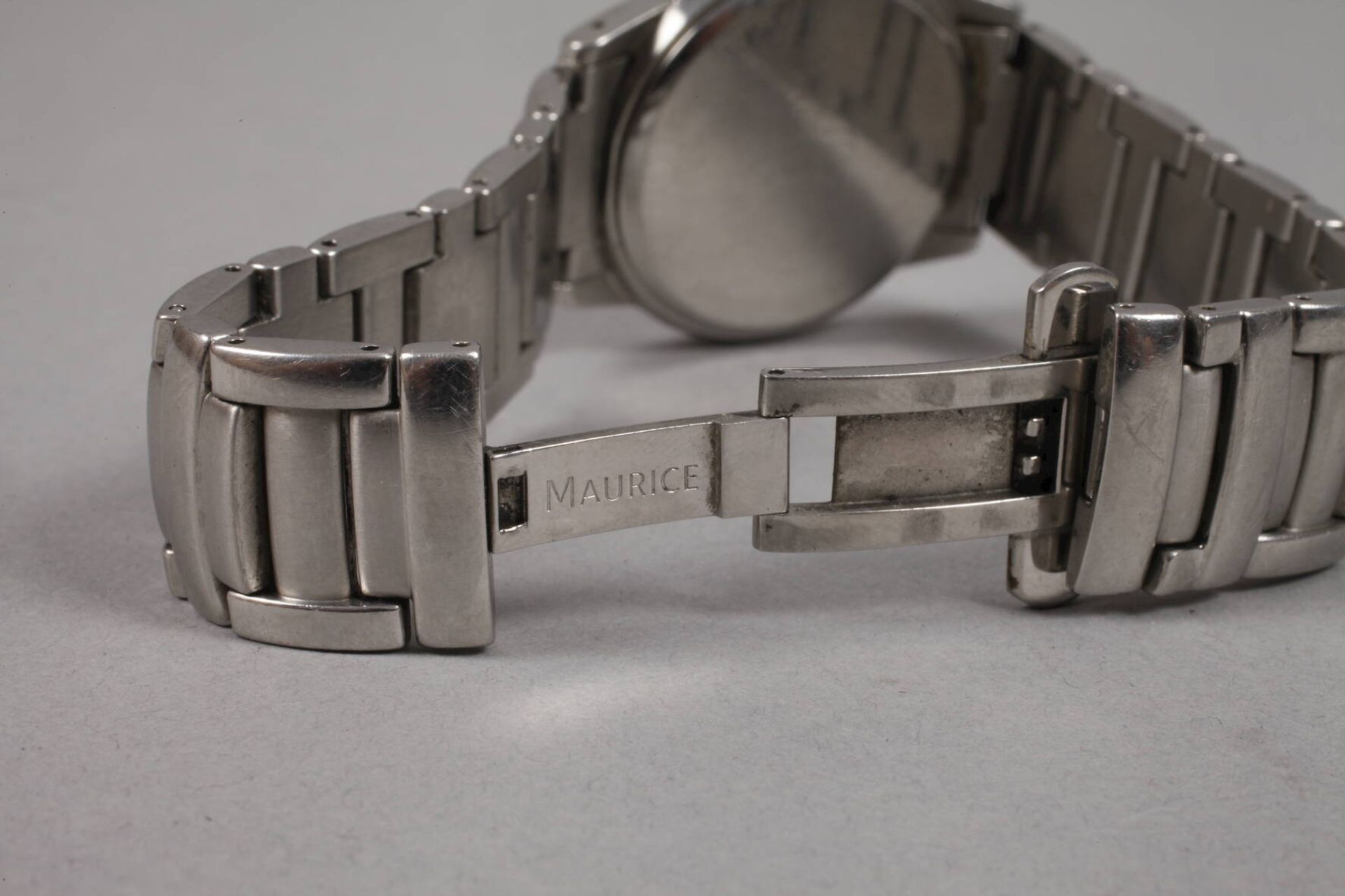 Armbanduhr Maurice Lacroixum 2000, Edelstahlgehäuse mit originalem Gliederarmband und Doppel- - Image 4 of 5