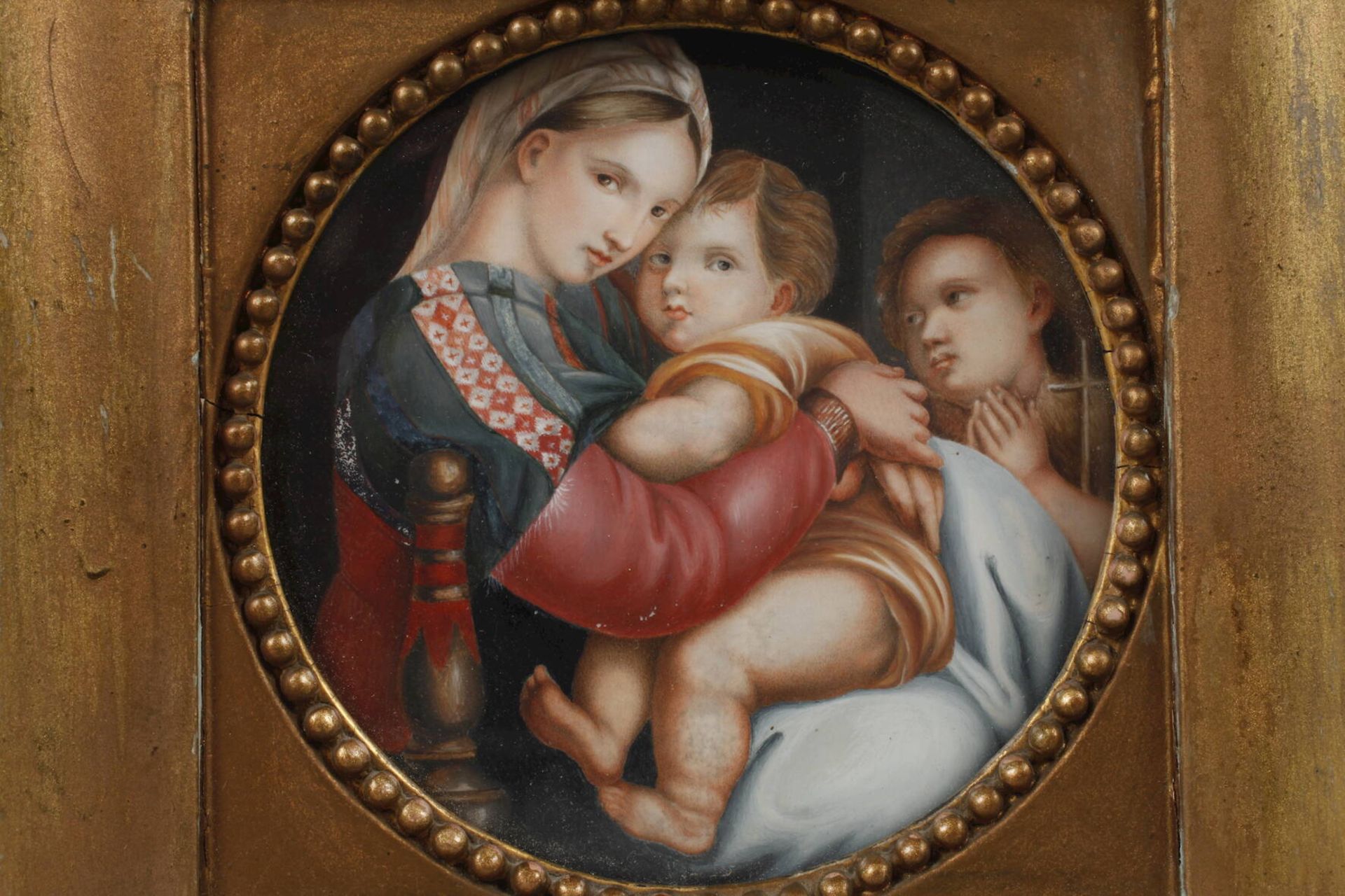 Maria mit Christuskind und Johannes dem Täuferverkleinerte Kopie nach dem Gemälde von Raffael „ - Image 2 of 3