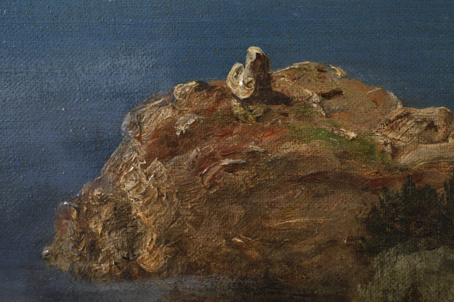 Maria von Keudell, Griechische Küstenlandschaftkarge Felseninsel mit Agaven und schwatzendem Paar - Image 8 of 11