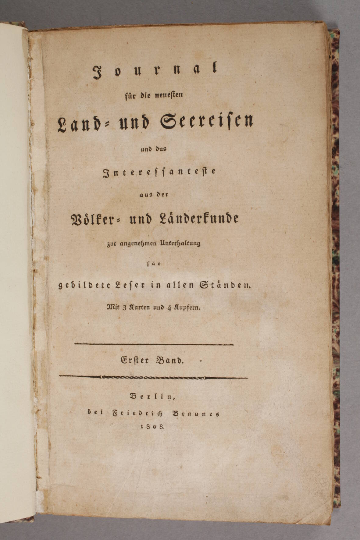 Journal für die neuesten Land- und Seereisenund das Interessanteste aus der Völker- und Länderkunde, - Image 2 of 3