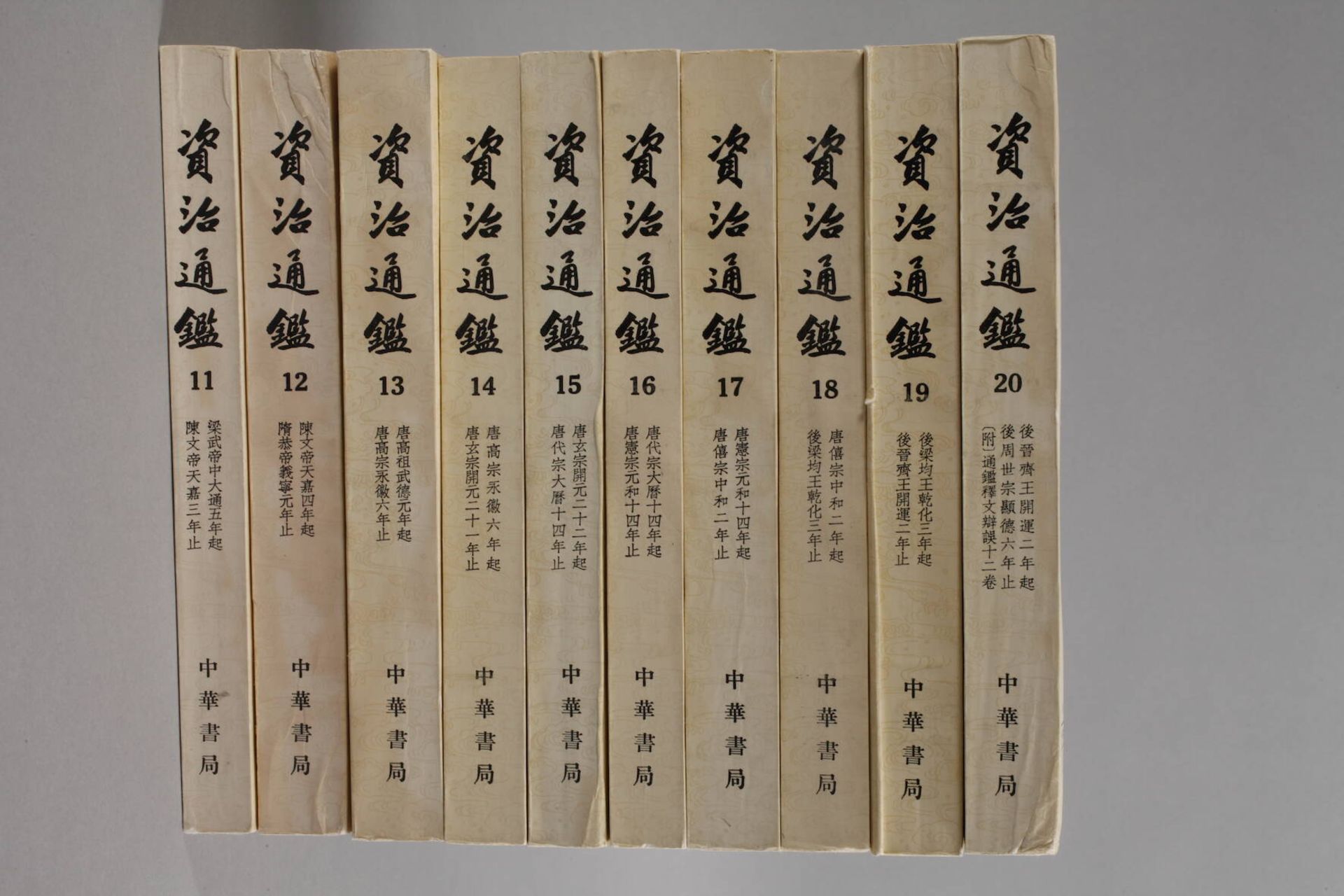 Konvolut klassische chinesische Schriftenkomplette Ausgabe 1976, "Zi Zhi Tongqian" in 20. Bänden und - Bild 3 aus 7