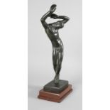 Jan Štursa, "Der Verwundete"um 1920, signiert, Bronze dunkel patiniert, abstrahierte Darstellung