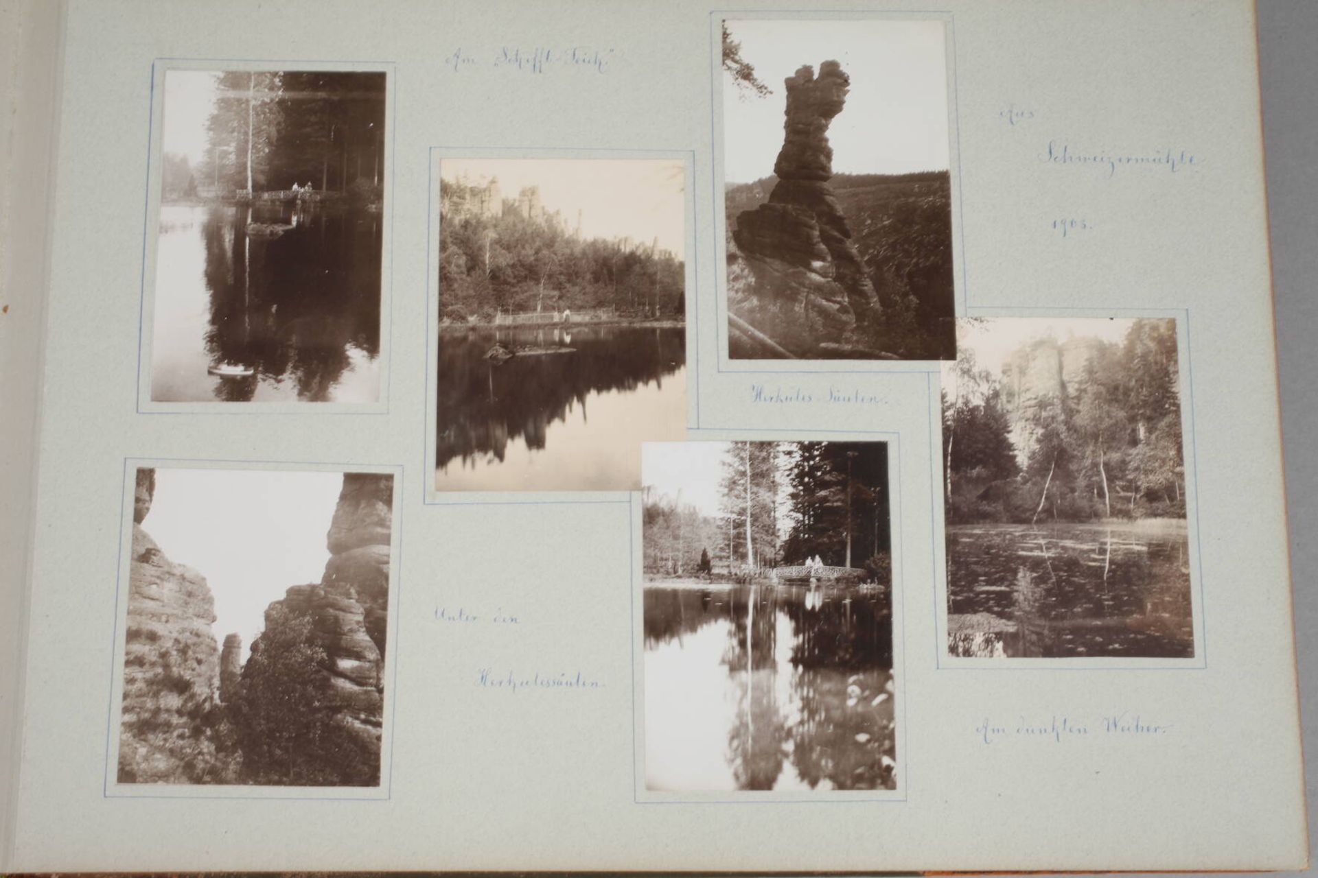 Fotoalbum um 190321 Blatt, mit Aufnahmen aus Schweizermühle in der Sächsischen Schweiz, Bad Soden- - Image 2 of 7