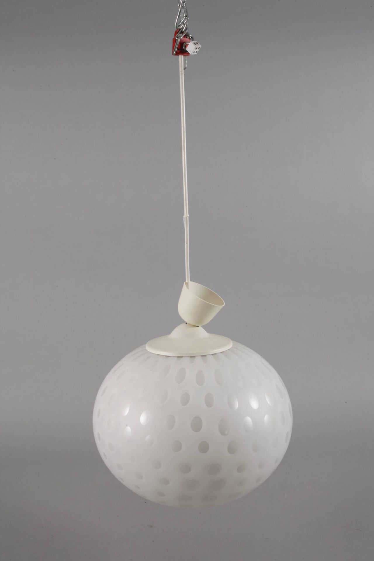 Deckenlampe Peill & Putzler1960er Jahre, gemarkt, cremefarbene Kunststofffassung mit abgehängtem - Image 3 of 3