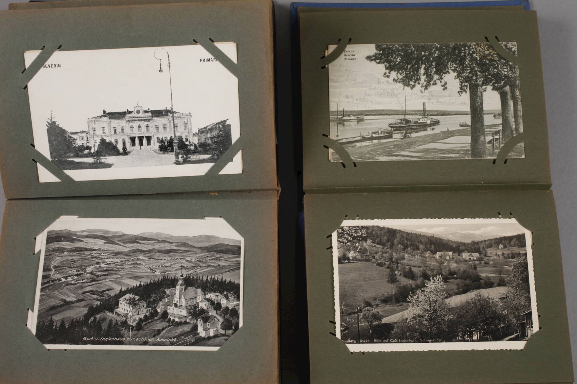 Paar Ansichtskartenalbenvor 1945, ca. 175 vorwiegend topographische Ansichtskarten ehemalige - Image 6 of 7