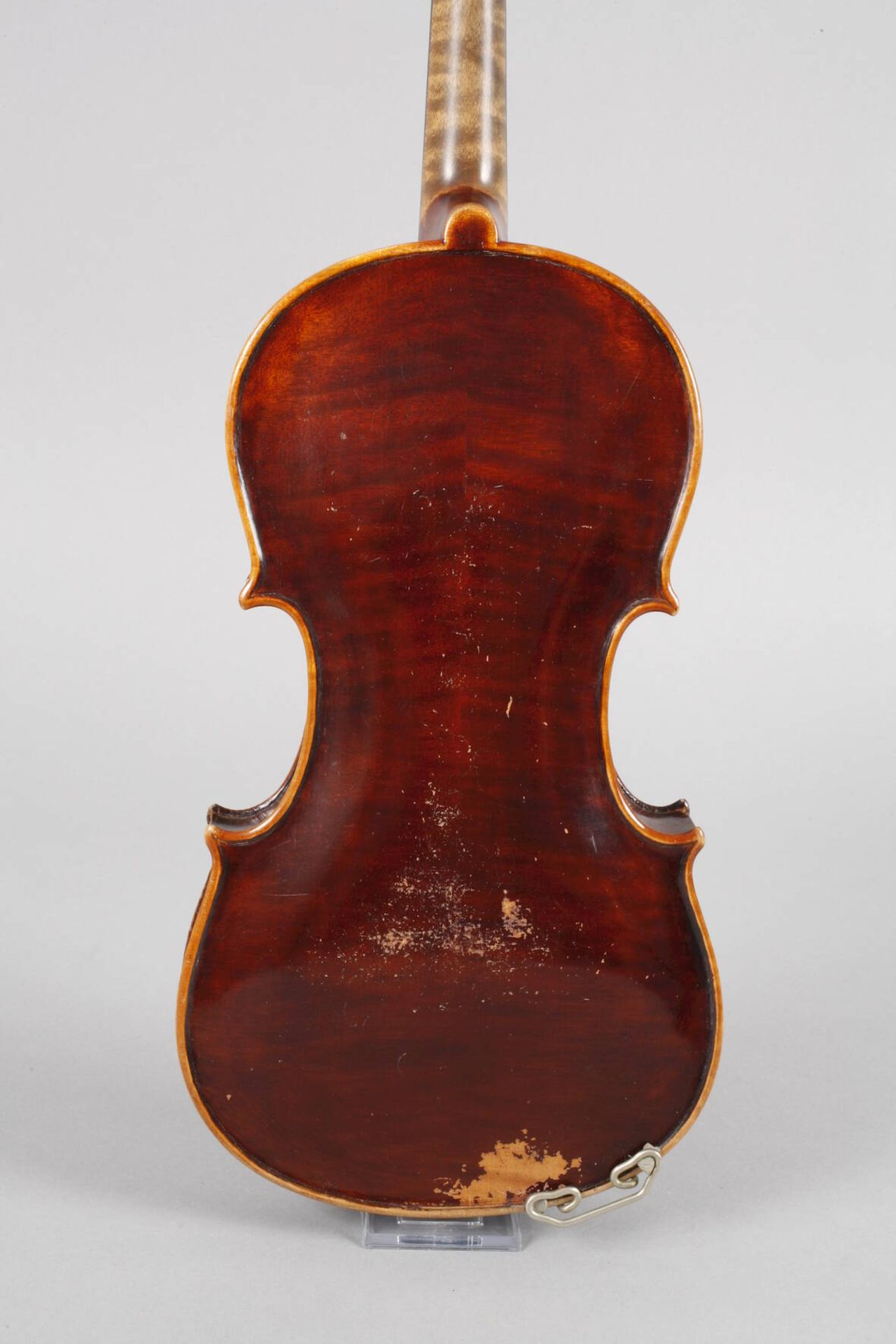 Violineum 1900, innen Modellzettel Jacobus Stainer in Absam, geteilter, gleichmäßig geflammter Boden - Image 3 of 8