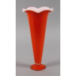 Lötz Wwe. große Vase Tangoum 1920, aus der sogenannten "Tango"-Serie, farbloses Glas, orange und