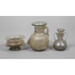 Konvolut römischer Gläserfarbloses Glas, wohl 3./4. Jh. n. Chr.: Kanne mit Selleriehenkel und