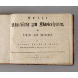 Kurze Anweisung zum Klavierspielenfür Lehrer und Lernende von Johann Friedrich Nagel, Halle bei