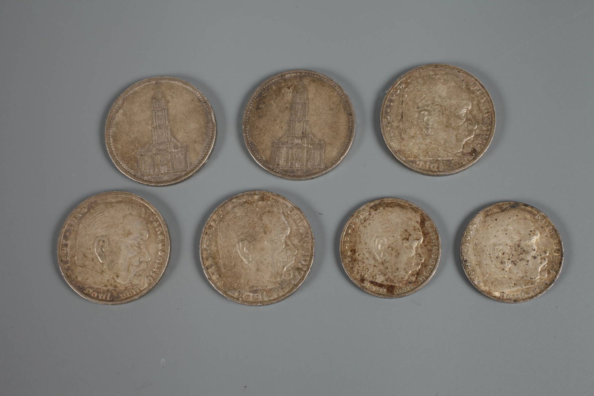 Konvolut Münzen und Geldscheine DR5 Mark Preußen 1876 (ss) und 1913 (ss+), 3 Mark Bayern 1913 ( - Image 5 of 6