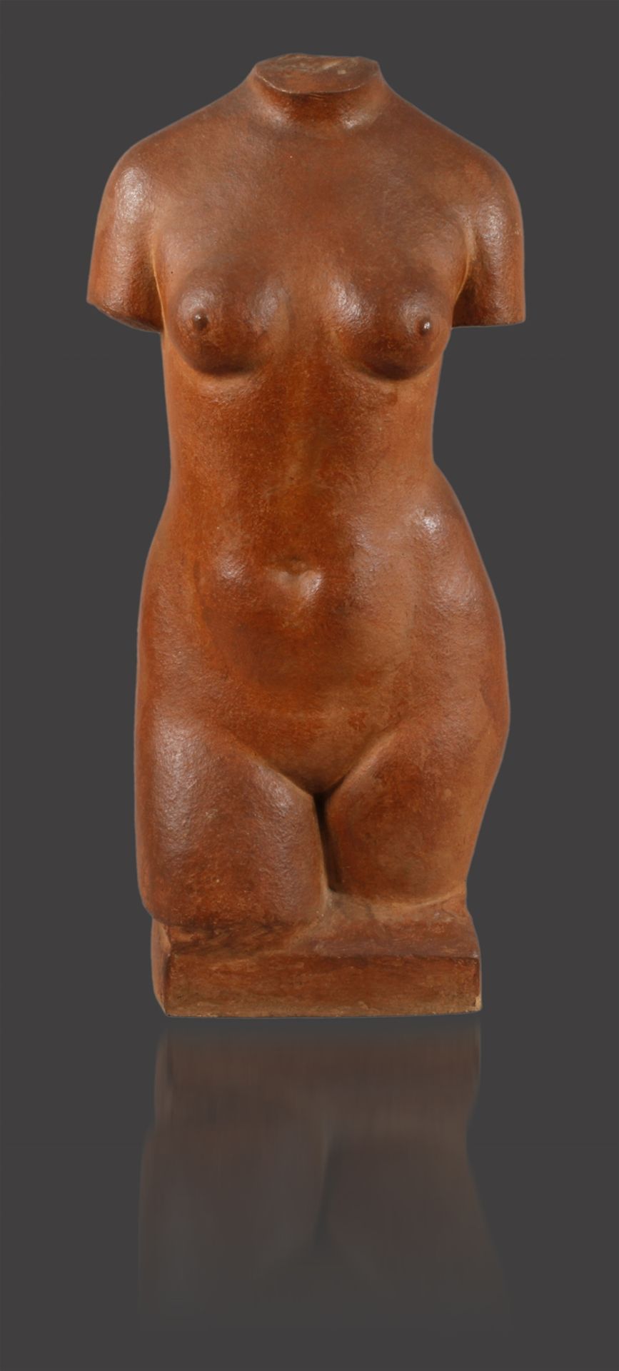 Sevres, Louis Dejean, Weiblicher Torso1930er Jahre, signiert, Stempelmarke Sevres Keramik, geritztes