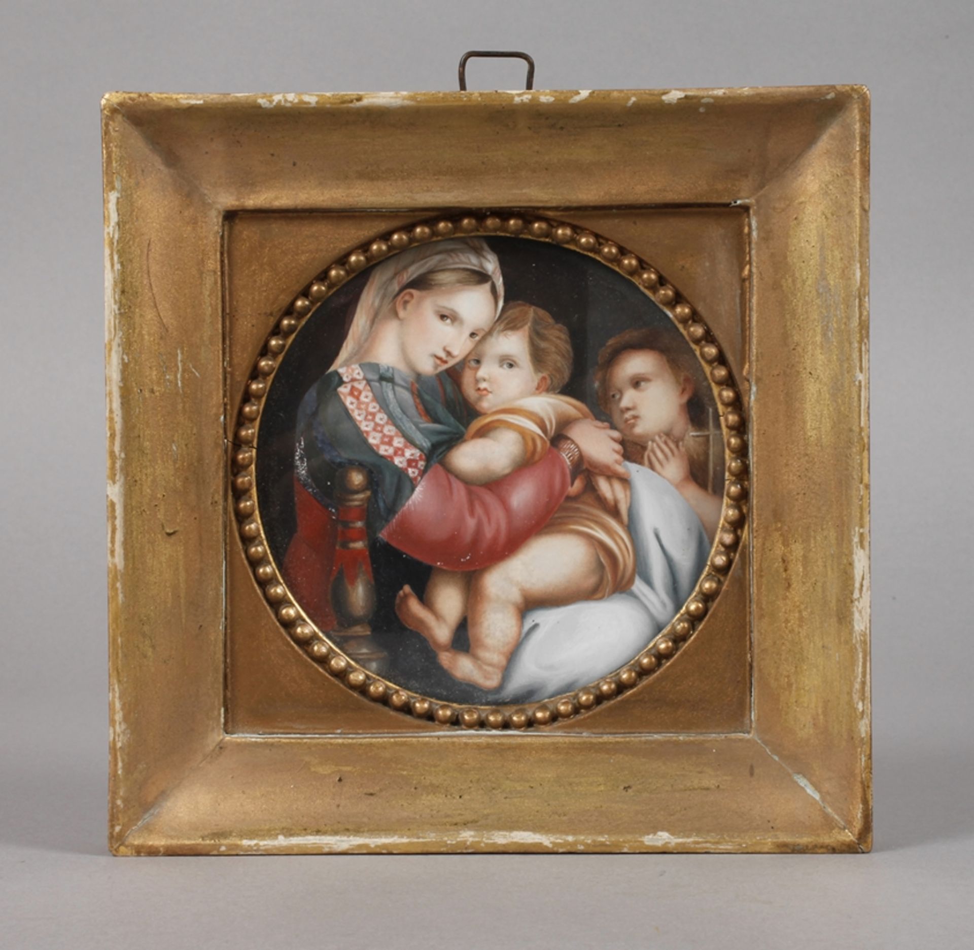 Maria mit Christuskind und Johannes dem Täuferverkleinerte Kopie nach dem Gemälde von Raffael „