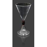 Peter Behrens seltenes Rotweinglas ""AEGIR""Entwurf 1905, Ausführung Rheinische Glashütten-Actien-