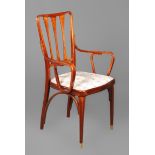 Sessel Thonet Modell 1662Zarge mit Brandstempel und Klebetikett Thonet Wien, um 1905, elegant