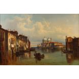 Karl Kaufmann, VenedigimpressionBlick entlang des Canal Grande mit Gondoliere auf Santa Maria