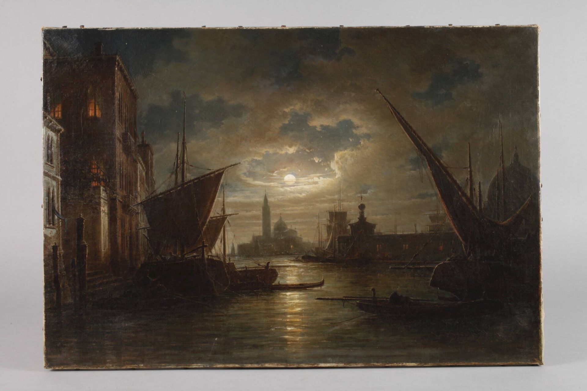 Ludwig Mecklenburg, Mondnacht in VenedigNocturne am Canal Grande, der seit dem Barock vornehmlich in - Image 3 of 13