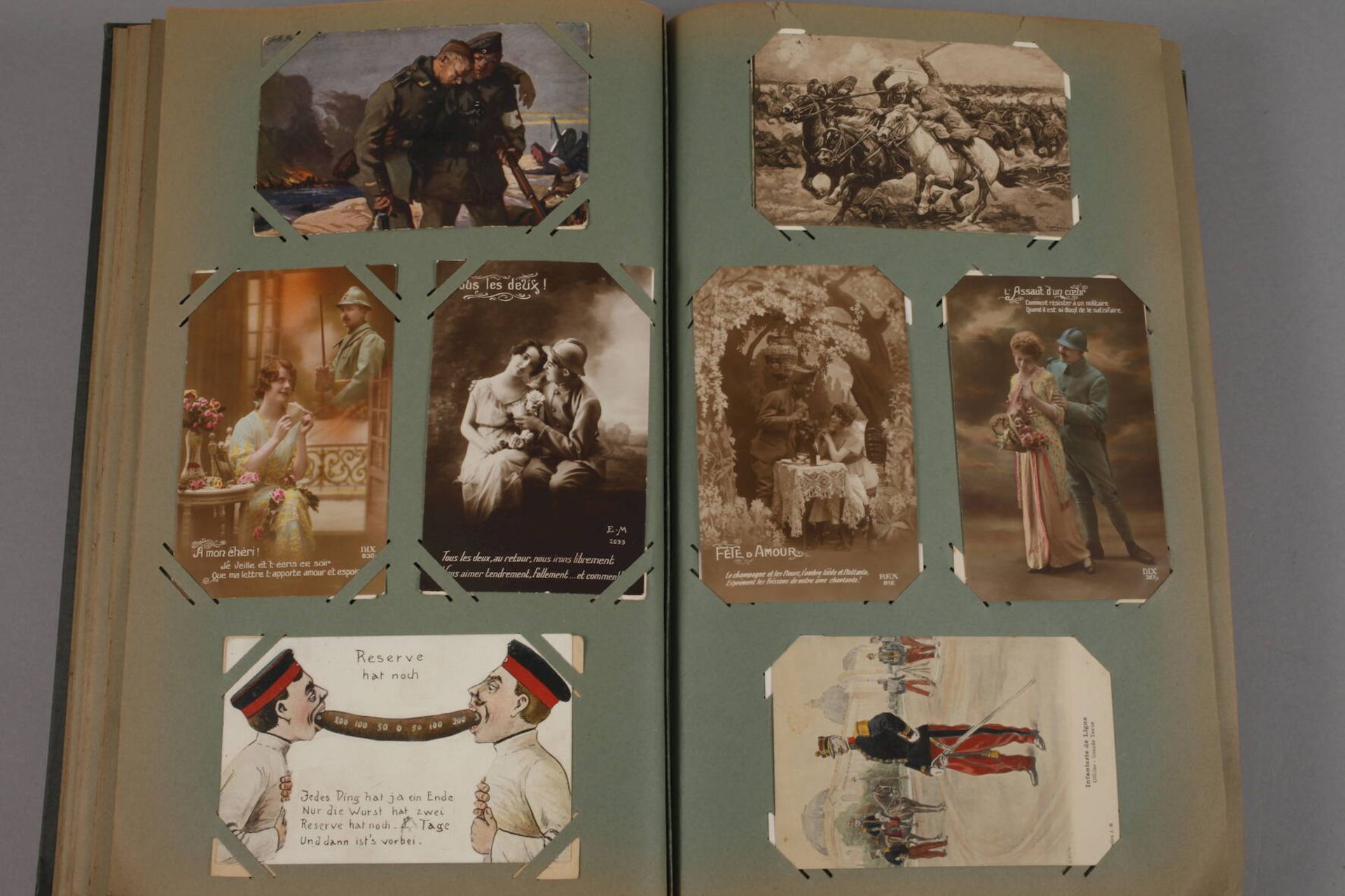 Ansichtskartenalbum 1. Weltkriegca. 430 Motiv- und Propagandapostkarten, in passendem Album der - Image 4 of 10
