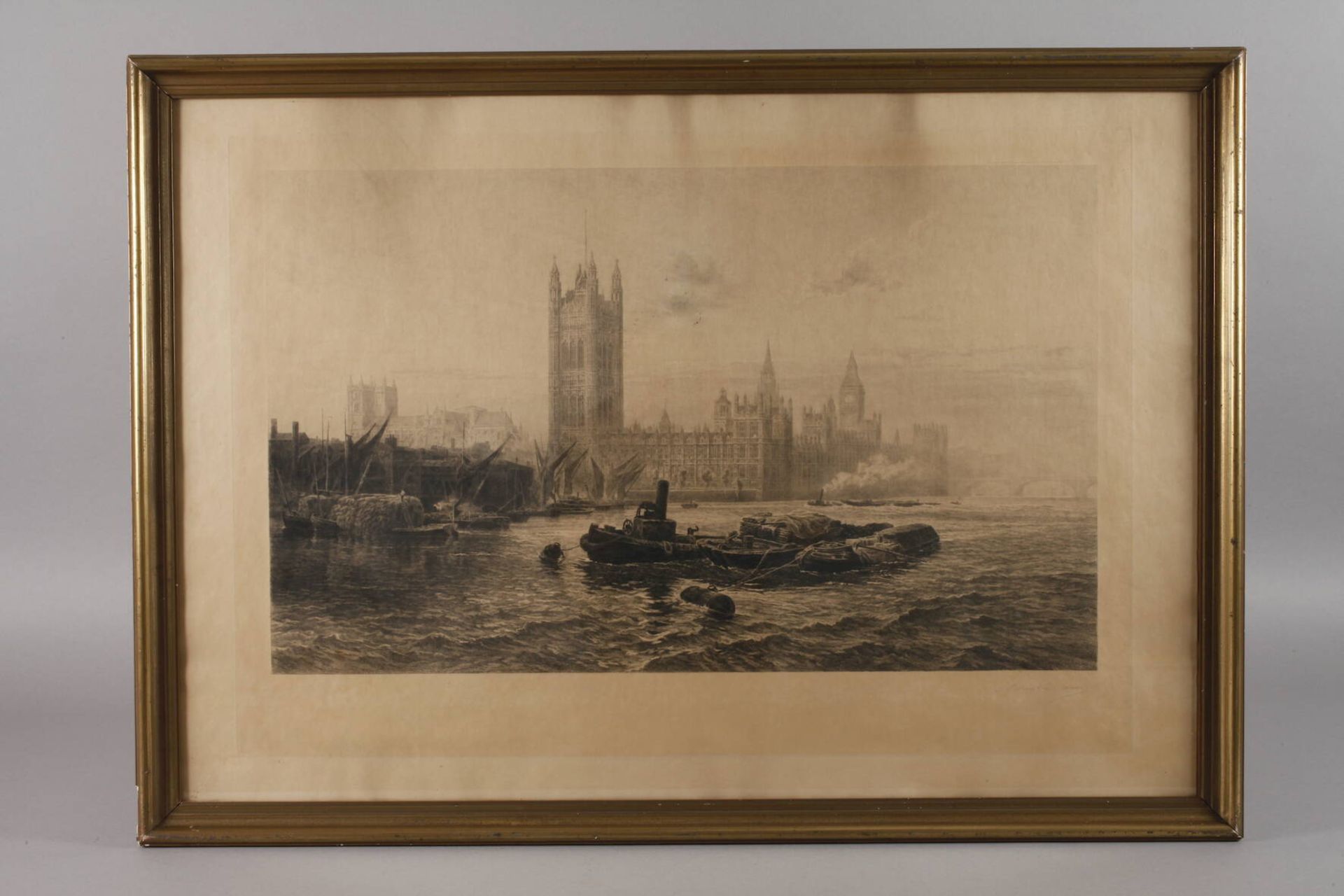 Alfred L. Brunet-Debaines, Blick auf WestminsterBlick über die Themse auf Palace of Westminster - Image 2 of 3