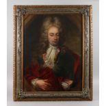 Prof. Nicolas de Largillière, attr., Barockes HerrenportraitBrustbildnis eines elegant gekleideten