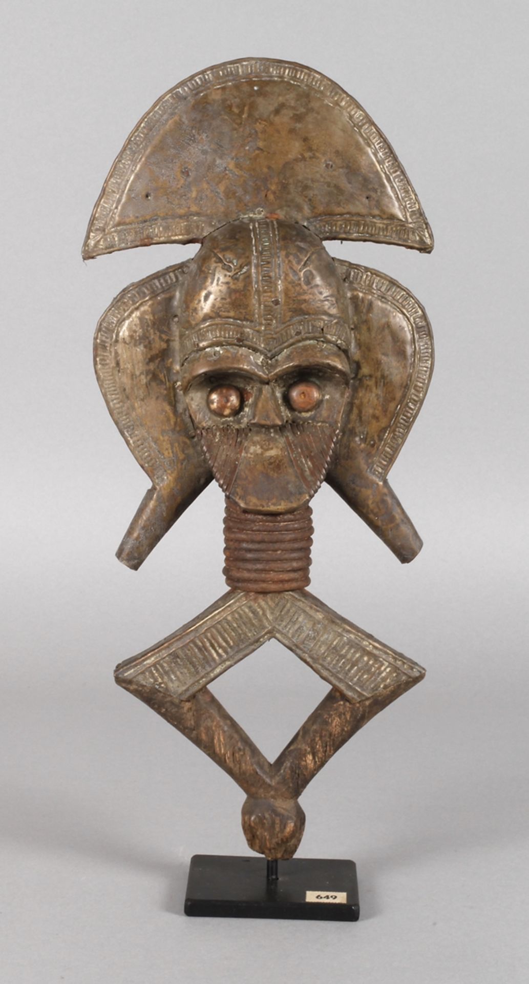 ReliquiarfigurGabun/Kongo, der Volksgruppe der Kota zugeordnet, auch Mbulu-Ngulu genannt, Tropenholz