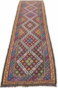 Varamin Shah-Savan kilim, tribal rug. Iran. Antique, around 1900.