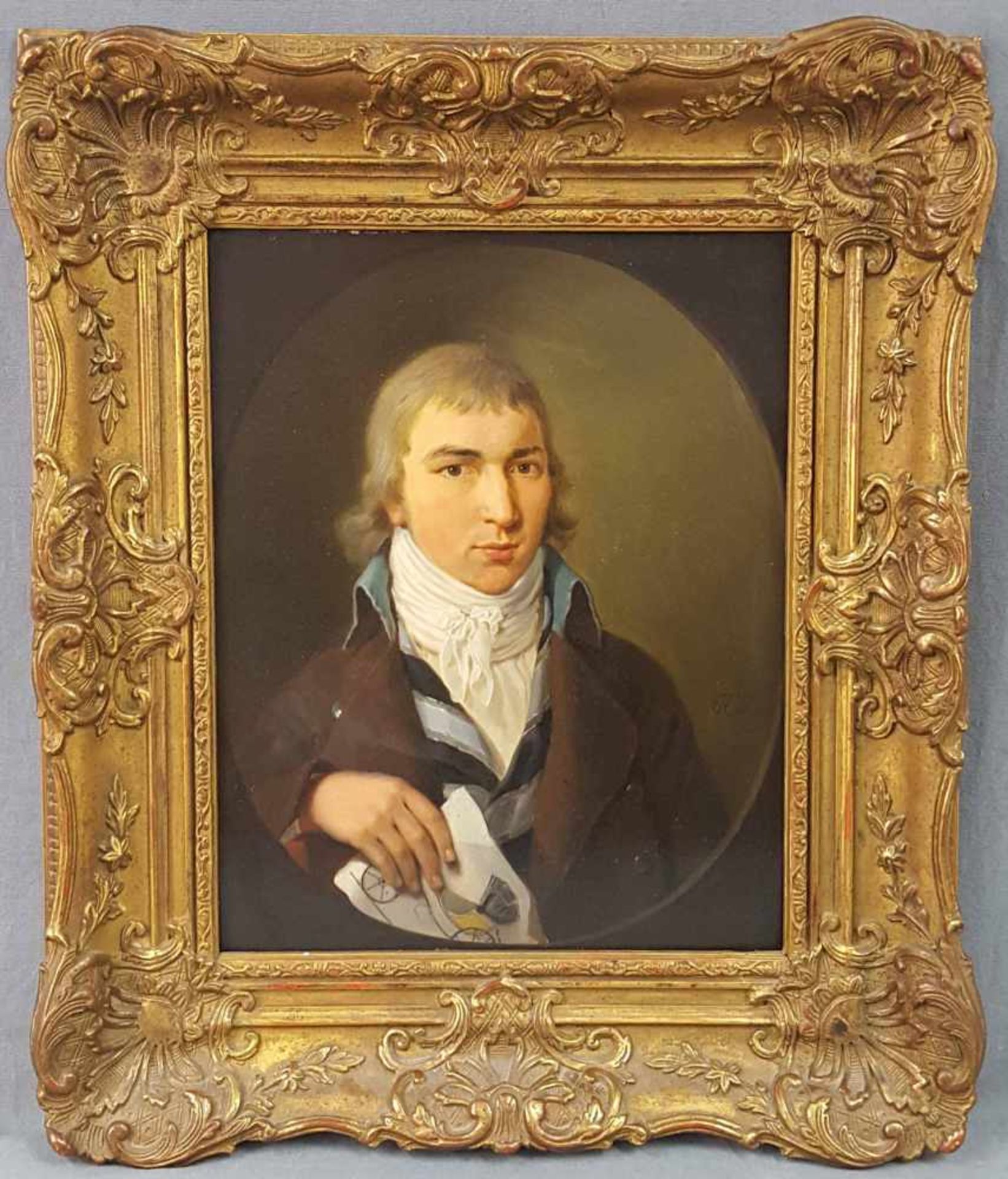 Attributed to Cornelis VAN CUYLENBURG (1758 - 1827). Portrait of an engineer? - Image 2 of 6