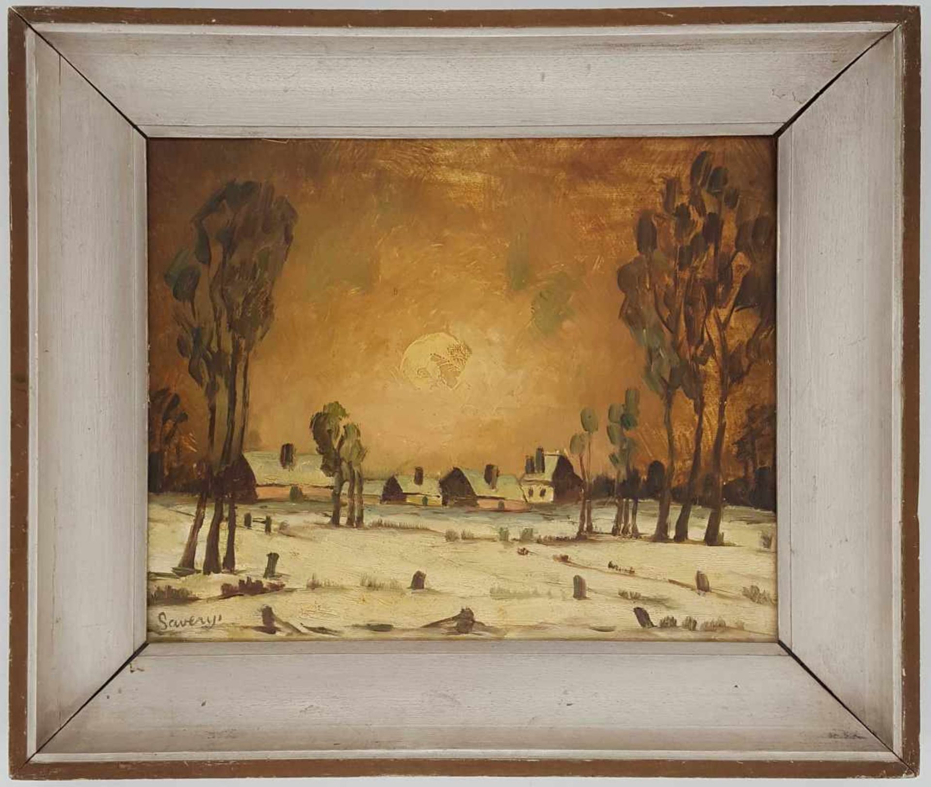 Albert SAVERYS (1886 - 1964). "La lys en hiver" - Bild 2 aus 4