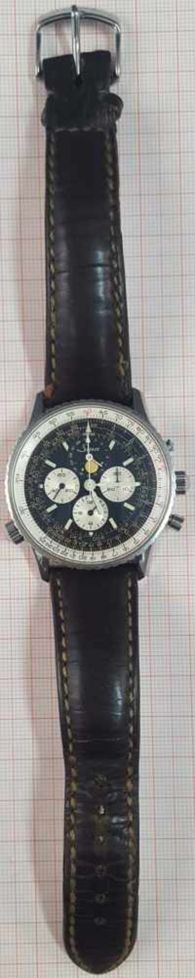 Sinn navigation clock 903. Chronograph with moon phase and day. - Bild 7 aus 7