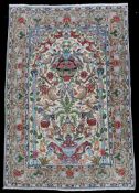 Isfahan Persian carpet. Paradise Garden. Iran. Very fine weave.