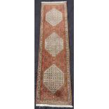 Bijar Persian carpet. Runnery. Iran. Fine knotting.