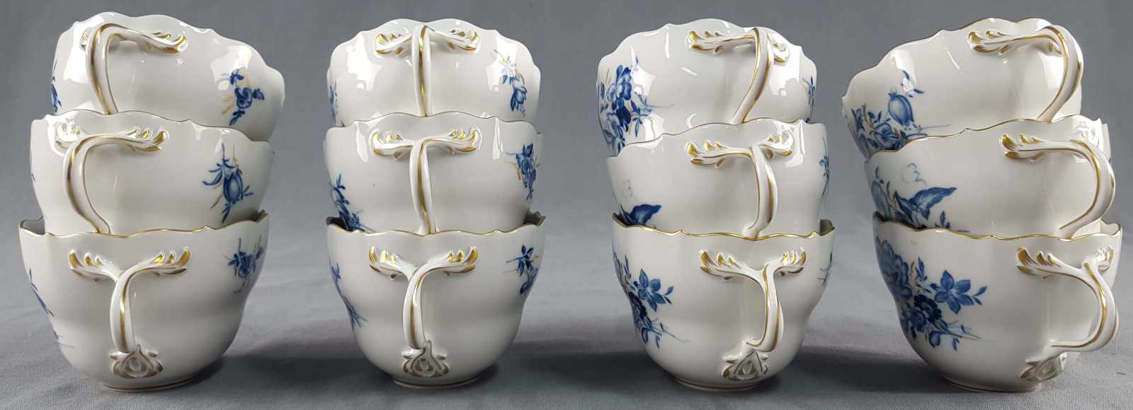 Coffee service Meissen porcelain for 12 persons. No coffee pot. - Image 5 of 19