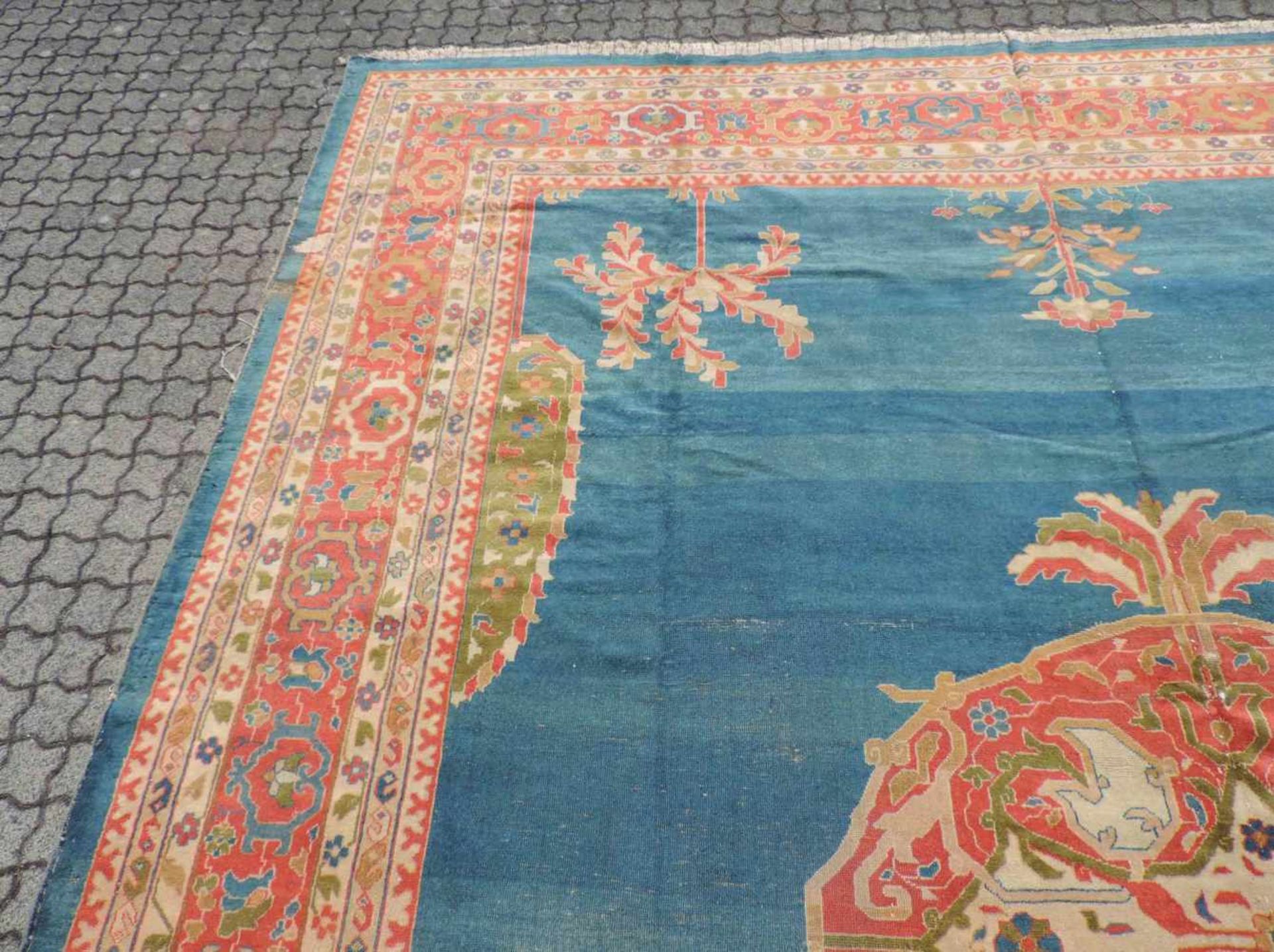 Smyrna Carpet, probably Turkey. Antique, around 1900. - Bild 8 aus 11