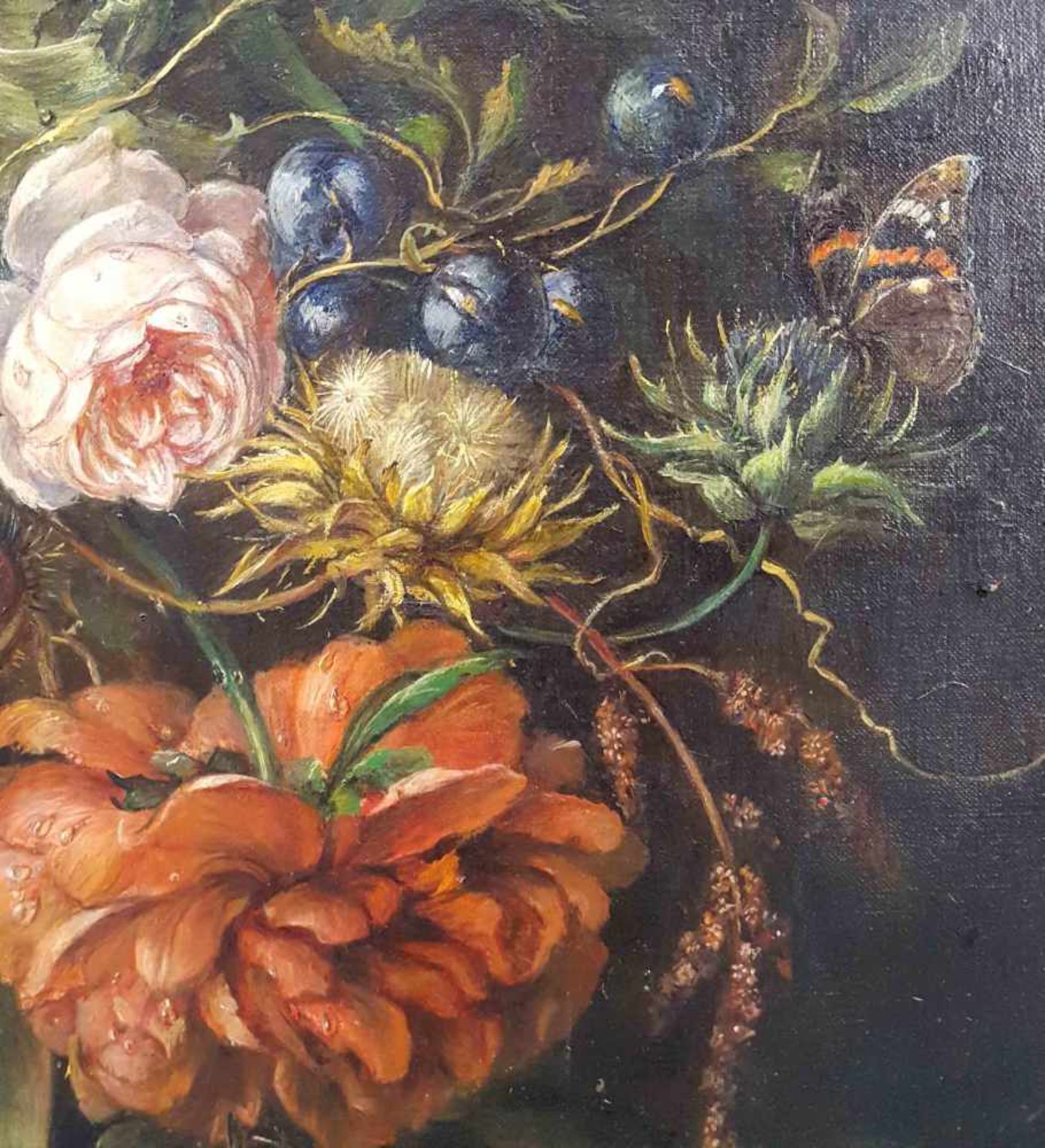 After Cornelis Jansz DE HEEM (1631 - 1695). Flower still life with insects. - Bild 9 aus 11